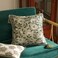 ISAENNE Design Square Green Floral Linen Throw Pillow Covers 18x18 Pack of 2 White Simple Elegant Daisy Pattern Cushion Covers Decor Pillowcases for BedLiving RoomOutdoorCar