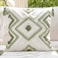 LOOPUINHOM Boho Pillow Covers 18X18 Inch Boho Tufted Throw Pillow Covers Decorative Tassels Cushion Cover Farmhouse Pillow Case for Couch Sofa Bed Living Room Bedroom Green