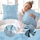 Mixweer Blue Bow Pillow Covers Set of 2 Preppy Room Decor Coquette Cute Spring Summer Decorative Faux Fur Soft Bowknot Stuff Fluffy Plush Aesthetic Pillowcase for Bed Sofa Couch 18 x 18 Inch