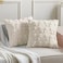 Mixweer Beige Bow Pillow Covers Set of 2 Preppy Room Decor Coquette Cute Spring Summer Decorative Faux Fur Soft Bowknot Stuff Fluffy Plush Aesthetic Pillowcase for Bed Sofa Couch 18 x 18 Inch