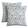 Ridhi Block Print Columbia Blue Pillow Cover 20 x 20 Pack of 2 Decorative Couch Pillows for Living Room Chic Boho Cute Outdoor Pillows Covers Gifts for Spring Easter and Valentine