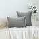 LIGICKY Set of 2 Grey Velvet Throw Pillow Covers Modern Minimalist Style Solid Decorative White Rope Edging Soft Square Cushion Cases for Sofa Bedroom Party Dcor 20 x 20 inch