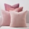 Topfinel Decorative Throw Pillow Covers Cushion Cases Set of 4 Soft Velvet Modern DoubleSided Designs Mix and Match for Home Decor Pillow Inserts Not Included 24x24 inch Pink