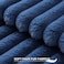 Pallene Faux Fur Plush Throw Pillow Covers 26x26 Set of 2 Luxury Soft Fluffy Striped Decorative Pillow Covers for Sofa Couch Living Room Navy Blue