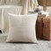 Fancy Homi 2 Packs Cream Samll Decorative Throw Pillow Covers 14x14 Inch with for Couch Bed Sofa Rustic Farmhouse Boho Home Decor Soft Corss Patchwork Corduroy Square Cushion Case 35x35 cm