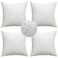 Demetex Outdoor Pillow Covers 20x20 Waterproof Decorative Square Pillowcase Garden Cushion Covers for Couch Bench Outside Patio Set of 4 20 x 20 Inch White