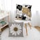 COMMINY Brown Black Pillow Covers 18x18 Set of 6 Daisy Flower Throw Pillow Cover Case Rustic Square Cushion Cover for Sofa Bedroom Living Room Farmhouse Home Decor