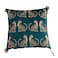 XSlive Lumbar Decorative Throw Pillow Cover with Tassels Leopard Pattern Cushion Cover Luxury Style Soft Velvet Pillowcase for Sofa Couch Bedroom 18x18Dark Green