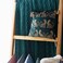 XSlive Lumbar Decorative Throw Pillow Cover with Tassels Leopard Pattern Cushion Cover Luxury Style Soft Velvet Pillowcase for Sofa Couch Bedroom 18x18Dark Green