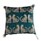 XSlive Lumbar Decorative Throw Pillow Cover with Tassels Leopard Pattern Cushion Cover Luxury Style Soft Velvet Pillowcase for Sofa Couch Bedroom 18x18Dark Green