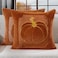 Allorry Fall Pillow Covers 18x18 Set of 2 Fall Rust Pumpkin Embroidery Throw Pillow Covers Soft Plush Faux Fur Cushion Covers for Sofa Bedroom Living Room Autumn Thanksgiving Home Decor PT010C18
