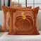 Allorry Fall Pillow Covers 18x18 Set of 2 Fall Rust Pumpkin Embroidery Throw Pillow Covers Soft Plush Faux Fur Cushion Covers for Sofa Bedroom Living Room Autumn Thanksgiving Home Decor PT010C18