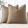 MIULEE Decorative Linen Pillow Covers 20x20 Inch Khaki Boho Farmhouse Neutral Winter Couch Throw Pillows for Bed Pack of 2 Accent Modern Pillowcase Sofa Livingroom Home Decor