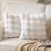 Joyouth Pack of 2 Thick Plush Throw Pillow Covers Fluffy Wave Faux Fur Decorative Cushion Covers Soft Wool Pillowcase for Sofa Couch Livingroom 16x16 Inch White