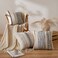 ANRODUO Pack of 2 Boho Decorative Throw Pillow Covers 18x18 Farmhouse Cushion Case Striped Chenille Pillow Cases Square Pillow Covers Accent Neutral Pillowcase for Sofa Couch Bed BlackWhite Stripe