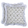 Ridhi Block Print Light Steel Blue Throw Pillow Cover 16 x 16 Pack of 2 Decorative Cushion Covers with Ruffle for Couch Sofa Bed Living Room Home Decor Gift for Spring Easter Valentine