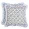 Ridhi Block Print Light Steel Blue Throw Pillow Cover 16 x 16 Pack of 2 Decorative Cushion Covers with Ruffle for Couch Sofa Bed Living Room Home Decor Gift for Spring Easter Valentine