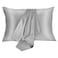 JOGJUE Silk Pillowcase for Hair and Skin 2 Pack 100 Mulberry Silk Bed Pillowcase Hypoallergenic Soft Breathable Both Sides Silk Pillow Case with Hidden Zipper Queen Size Pillow Cases Grey