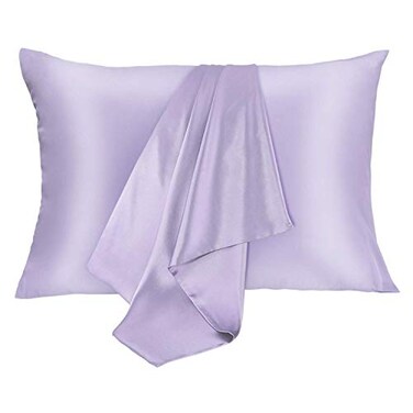 JOGJUE Silk Pillowcase for Hair and Skin 2 Pack 100 Mulberry Silk Bed Pillowcase Hypoallergenic Soft Breathable Both Sides Silk Pillow Case with Hidden Zipper Pillow Cases Standard Light Purple