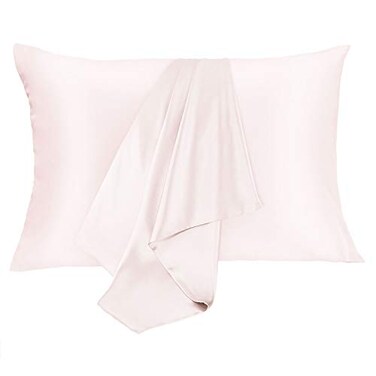 JOGJUE Silk Pillowcase for Hair and Skin 2 Pack 100 Mulberry Silk Bed Pillowcase Hypoallergenic Soft Breathable Both Sides Silk Pillow Case with Hidden Zipper Pillow Cases Queen Light Pink