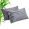 TELUS Dark Grey Pillow Cases Queen Size 2 Pack Bamboo Rayon Cooling Pillowcases with Envelope Closure Cool Breathable Pillow Case for Hot Sleepers Night Sweats 20x30 inch