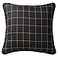 H HIEND ACCENTS HiEnd Accents Ashbury Plaid Tan and Black Euro Sham 27x27 inch Rustic Cabin Lodge Luxury Bedding