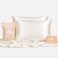 Sillo Silk Pillow Cases 2 Pack 22 Momme Mulberry Silk Pillowcases for Hair and Skin Anti Acne Pillow Case Hypoallergenic SilverInfused Envelope Closure Queen Ivory White