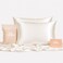 Sillo Silk Pillow Cases 2 Pack 22 Momme Mulberry Silk Pillowcases for Hair and Skin Anti Acne Pillow Case Hypoallergenic SilverInfused Envelope Closure Queen Ivory White