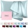 Casbrove Silk Pillow Cases for Hair and Skin Mulberry Silk Pillowcase Soft Breathable Both Sided Natural Silk Pillowcase with Zipper Beauty Sleep Pillow Cases 1 Pack for Gift Standard Haze Blue