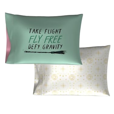 Franco Wicked Elphaba and Glinda 2 Pack Beauty Silky Satin Standard Pillowcase Cover 20x30 for Hair and Skin Officially Licensed Product