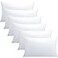 FLXXIE 6 Pack Microfiber Queen Pillowcases Ultra Soft and Wrinkle Fade Resistant Pillow Cases with Envelope Closure 20x30 Inches White