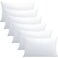 FLXXIE 6 Pack Microfiber Queen Pillowcases Ultra Soft and Wrinkle Fade Resistant Pillow Cases with Envelope Closure 20x30 Inches White