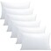 FLXXIE 6 Pack Microfiber Queen Pillowcases Ultra Soft and Wrinkle Fade Resistant Pillow Cases with Envelope Closure 20x30 Inches White