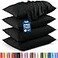 Utopia Bedding King Standard Pillow Cases 4 Pack Envelope Closure Soft Brushed Microfiber Fabric Shrinkage and Fade Resistant Pillow Covers 20 X 36 Inches King Std Black