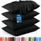 Utopia Bedding King Standard Pillow Cases 4 Pack Envelope Closure Soft Brushed Microfiber Fabric Shrinkage and Fade Resistant Pillow Covers 20 X 36 Inches King Std Black