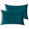 StangH Bed Pillow Pillowcase Thick Soft Velvet Fabric Zippered Pillow Covers for BedCouchSofa Decorative Queen Size Teal 20 x 30 inches Set of 2 Warm Cozy Protector