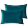 StangH Bed Pillow Pillowcase Thick Soft Velvet Fabric Zippered Pillow Covers for BedCouchSofa Decorative Queen Size Teal 20 x 30 inches Set of 2 Warm Cozy Protector