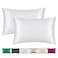 Smbeope 100 Mulberry Silk Pillowcase 2 Pack for Hair and Skinwith Hidden ZipperBoth Sides 22 Momme Natural Silk Pillow CoverSoft Breathable Smooth White Queen