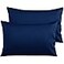 NTBAY Egyptian Cotton Queen Pillowcases Set of 2 500 Thread Count Cotton Pillowcases Soft and Breathable Envelope Closure Pillow Cases 20x30 Pillow Covers for Bed Navy Blue