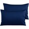 NTBAY Egyptian Cotton Queen Pillowcases Set of 2 500 Thread Count Cotton Pillowcases Soft and Breathable Envelope Closure Pillow Cases 20x30 Pillow Covers for Bed Navy Blue