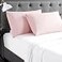 Cathay Home Hospitality 2Piece Standard Pillowcase Set Hotel Collection Twin Twin XL Full Queen Wrinkle Fade Resistant Double Brushed Ultra Soft Microfiber Blush Standard 20 x 30