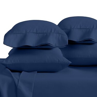Bare Home Microfiber King Size Pillowcases Dark Blue 4 Pack 20x40