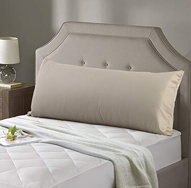 Evolive 100 Cotton Body Pillow Cover 21x54 300 Thread Count Soft Breathable Pillowcase with Hidden Zipper Smooth Durable Replacement Cover Taupe