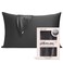 Kitsch Satin Pillowcase with Zipper for Hair Skin Softer Than Silk Pillow Cases Smooth Cooling Satin Pillow Case WrinkleFree Machine Washable Pillow Cases Standard Size 19x26 Charcoal
