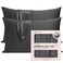 Kitsch Satin Pillowcase with Zipper for Hair Skin Softer Than Silk Pillow Cases Smooth Cooling Satin Pillow Case WrinkleFree Machine Washable Pillow Cases Standard Size 19x26 Charcoal 2pc