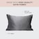 Kitsch Satin Pillowcase with Zipper for Hair Skin Softer Than Silk Pillow Cases Smooth Cooling Satin Pillow Case WrinkleFree Machine Washable King Size Satin Pillow Case 19x36 Charcoal 2pc