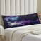 AELMARNEE Galaxy Body Pillow Cover Outer Space Nebula Universe Star Night Starry Sky Long Pillow Case with Zipper Decorative Soft Bedding Pillowcase Purple Cushion Pillow Case for BedroomCouch20x54