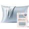 Kitsch Satin Pillowcase with Zipper for Hair Skin Softer Than Silk Pillow Cases Smooth Cooling Satin Pillow Case WrinkleFree Machine Washable Pillow Cases Standard Size 19x26 Haze Blue