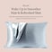 Kitsch Satin Pillowcase with Zipper for Hair Skin Softer Than Silk Pillow Cases Smooth Cooling Satin Pillow Case WrinkleFree Machine Washable Pillow Cases Standard Size 19x26 Haze Blue