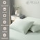 BC BELLA COTERIE Bella Coterie Luxury Bamboo Viscose Queen Size Pillowcase Set 100 Organically Grown Ultra Soft Cooling 2 Pcs Sea Glass